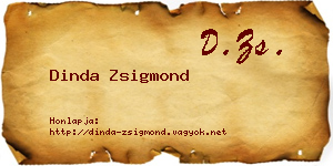 Dinda Zsigmond névjegykártya