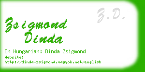 zsigmond dinda business card